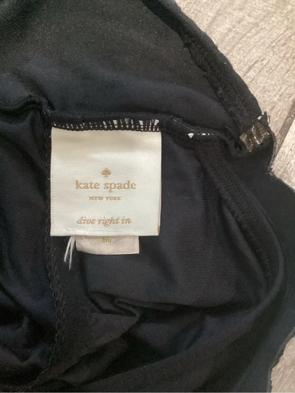 kate spade Black Textured Halter One-Piece Swimsuit for Women Size Small